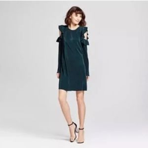 MOSSIMO | Dark Teal Cold Shoulder Sheath Dress XL